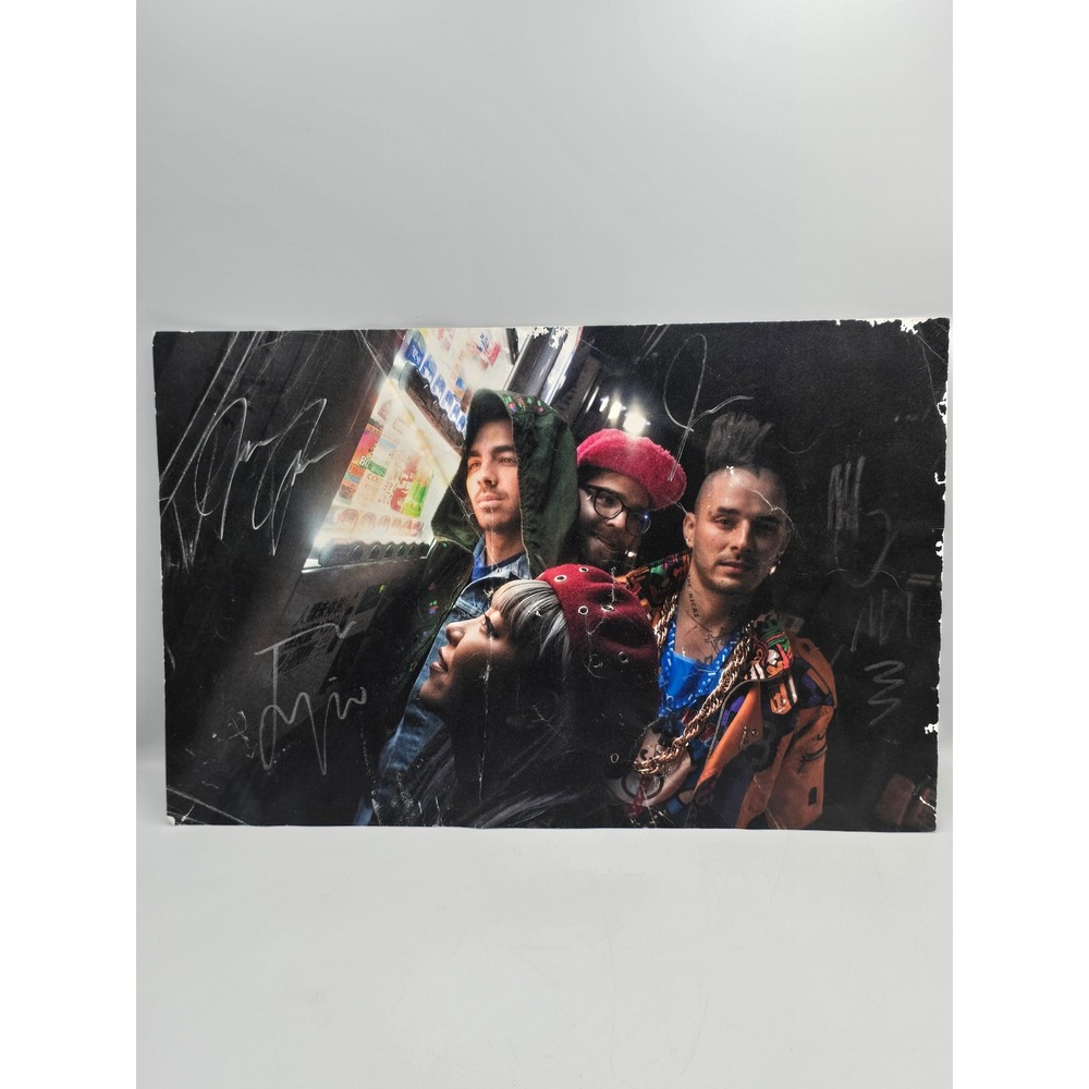 DNCE‎ Band Signed Poster Joe Jonas Jack Lawless JinJoo Cole 16x11 Fair Autograph
